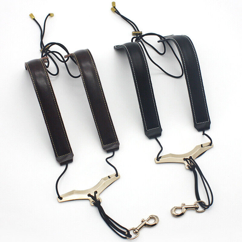 Double Shoulder Neck Strap Belt For Sax Saxophone Saxholder Black/brown Color