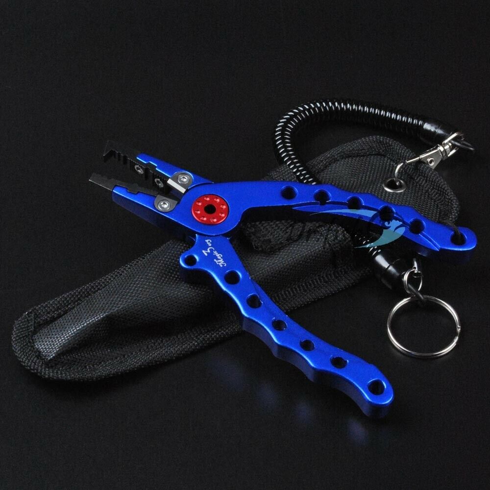 Aluminum Fishing Pliers Saltwater Braid Cutter Hook Remover Tackle 6" Stainless